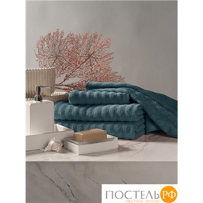 ESTIA ТОРЛЕЙ морской К-т полотенец 50х80-2/70х130-2, 100% хлопок, 500 г/м2