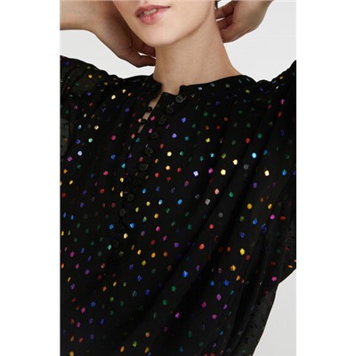 Blusa topos metalizados