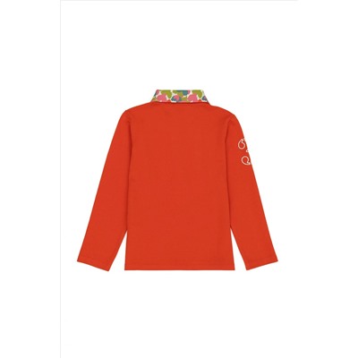 Kız Çocuk Turuncu Basic Sweatshirt