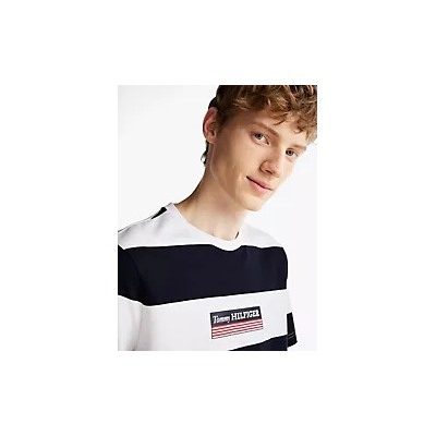 Hilfiger Box Logo Stripe T-Shirt