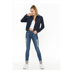 Lee Cooper Jamy Kadın Skinny Highrise Fit Jean Pantolon Dark Blue TYC00235026394