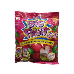 Жевательные конфеты со вкусом личи Big Fruit от Mitmai 150 гр / Mitmai Big Fruit Candy Lychee 150gr