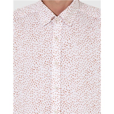 Açık Kahverengi Slim Fit Uzun Kollu Gömlek