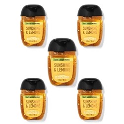 SUNSHINE & LEMONS PocketBac Hand Sanitizers, 5-Pack