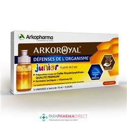 ArkoPharma ArkoRoyal Défense de l'Organisme Junior Goût Orange 5 Unidoses