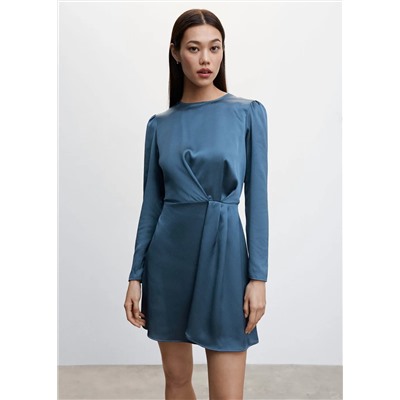 Vestido satinado -  Mujer | MANGO OUTLET España