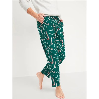 Printed Flannel Pajama Pants for Men