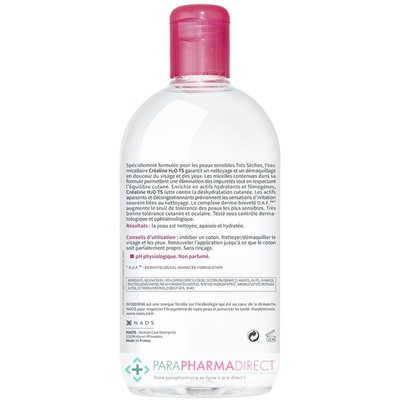 Bioderma Créaline H2O TS - Eau Micellaire Démaquillante 500 ml