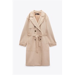 TRENCH LARGA EFECTO ANTE