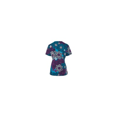 Zoe + Chloe Scrubs Tropical Paradise Print Top