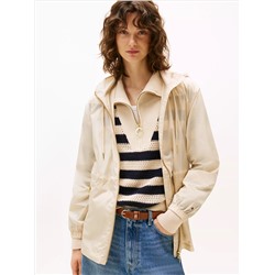Water-Repellent Hooded Windbreaker