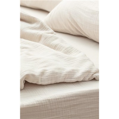 Marla Müslin King Size %100 Pamuk Nevresim Takımı - Bej