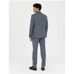 %100 Yün Mavi Slim Fit Takım Elbise