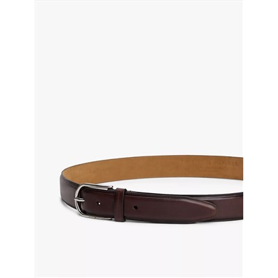 Round Buckle Leather Belt