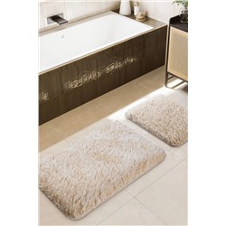 Koza Home Douro Shaggy Banyo Paspası Bej Kaydırmaz Taban KH-6906