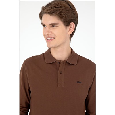 Erkek Kahverengi Basic Sweatshirt