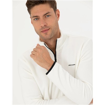Ekru Regular Fit Polar Sweatshirt