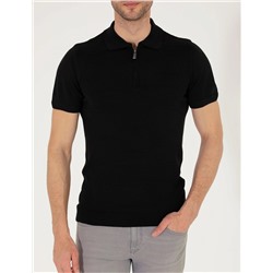 Siyah Slim Fit Kazak