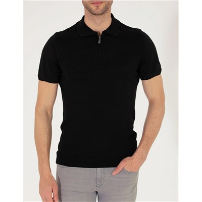Siyah Slim Fit Kazak