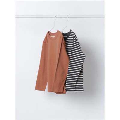 PACK OF 2 PLAIN AND PRINTED LONG SLEEVE T-SHIRTS