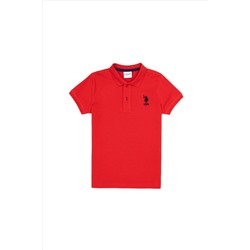 Erkek Çocuk Kırmızı Basic Polo Yaka T-Shirt