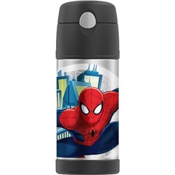 GENUINE THERMOS BRAND FUNTAINER Vacuum Insulated Straw Bottle, 12-Ounce, Spiderman WALMART