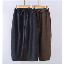 Женские повседневные свободные осенне-зимние теплые облегающие шерстяные брюки