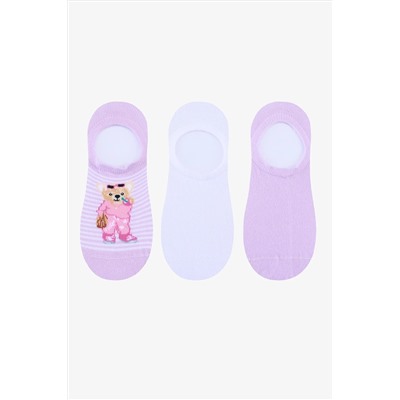 Penti, 3 Çift Pamuklu Teddy Bear Ayı Sneaker Çorap