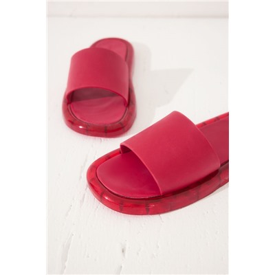 Sandalias tipo pala rojo