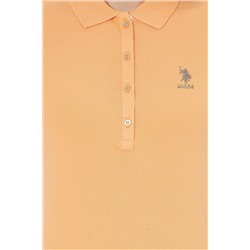 Kadın Turuncu Basic Polo Yaka Tişört