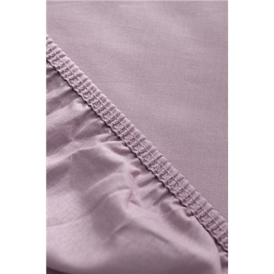 Manon King Size Plus %100 Pamuk Ranforce Lastikli Çarşaf - Açık Mürdüm