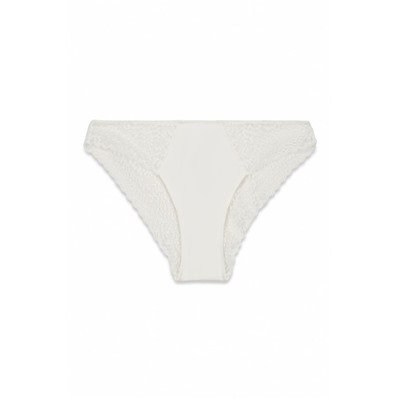 Braga clásica microfibra y encaje blanco