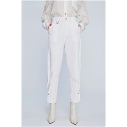 Pantalón recto Blanco