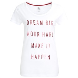 Damen T-Shirt mit gesticktem Schriftzug