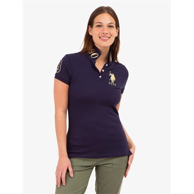 USPA METALLIC PRINT POLO SHIRT
