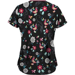 UA Song Bird Black Scrub Top