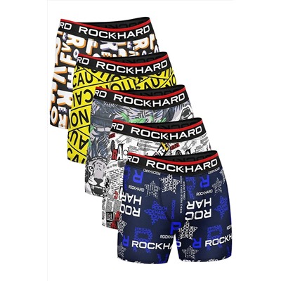 ROCKHARD Erkek Baskılı Boxer 5'Li Paket, ROCKHARD                                            
                                            Erkek Baskılı Boxer 5'Li Paket
