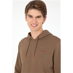 Erkek Haki Basic Sweatshirt