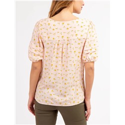 FLORAL PRINT VOLUME SLEEVE TOP