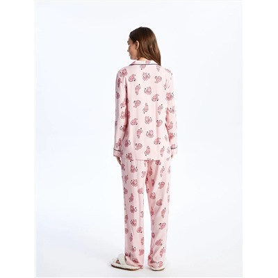 LC Waikiki Gömlek Yaka Desenli Uzun Kollu Kadın Pijama Takımı, LCW DREAM                                            
                                            Gömlek Yaka Desenli Uzun Kollu Kadın Pijama Takımı