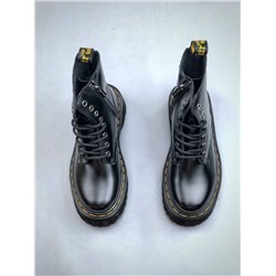Ботинки Dr. Martens Martin Martin boots 1462 на молнии с высоким берцем и восемью отверстиями, плотная кожаная подошва черного цвета