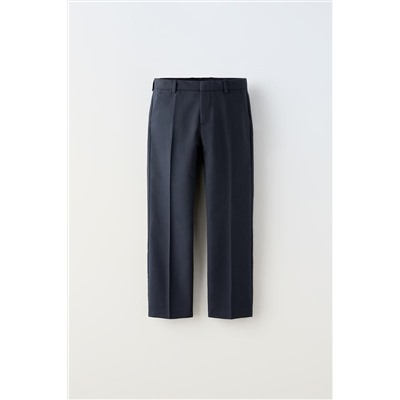 TEXTURED SLIM FIT SUIT TROUSERS