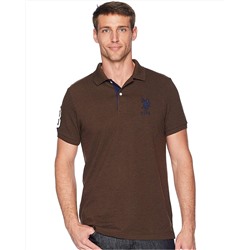 U.S. POLO ASSN. Slim Fit Solid Polo w/ Contrast Striped Underside of Collar