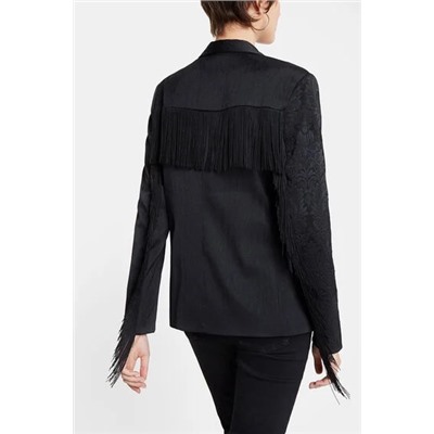 Blazer jaquard flecos