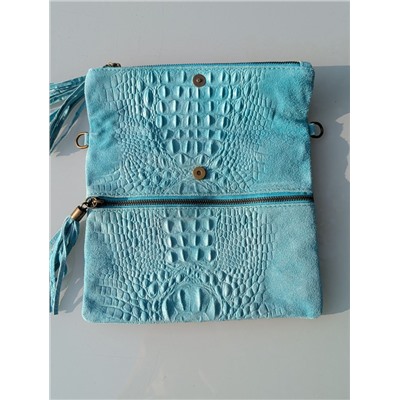 Итальянская сумка из натуральной кожи AB.Z · Pelle · 22-07 COCO (280) acuario РАСПРОДАЖА