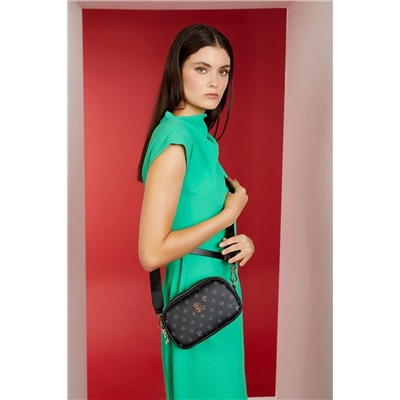 Pierre Cardin Siyah Monogram Kadın Omuz Çantası 05PO23Y1731