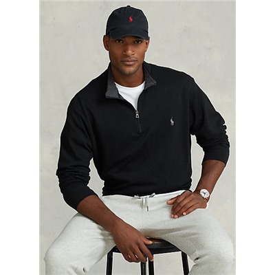 Big & Tall  Luxury Jersey Quarter-Zip Pullover