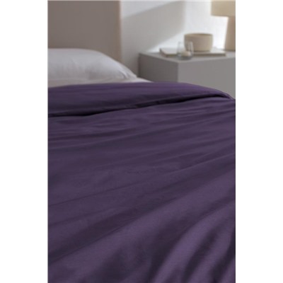Manon King Size %100 Pamuk Ranforce Düz Nevresim - Mor