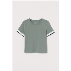 Jerseyshirt Salbeigrün