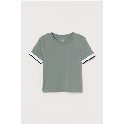 Jerseyshirt Salbeigrün